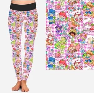 Strawberry Shortcake Yoga Leggings-W Pockets